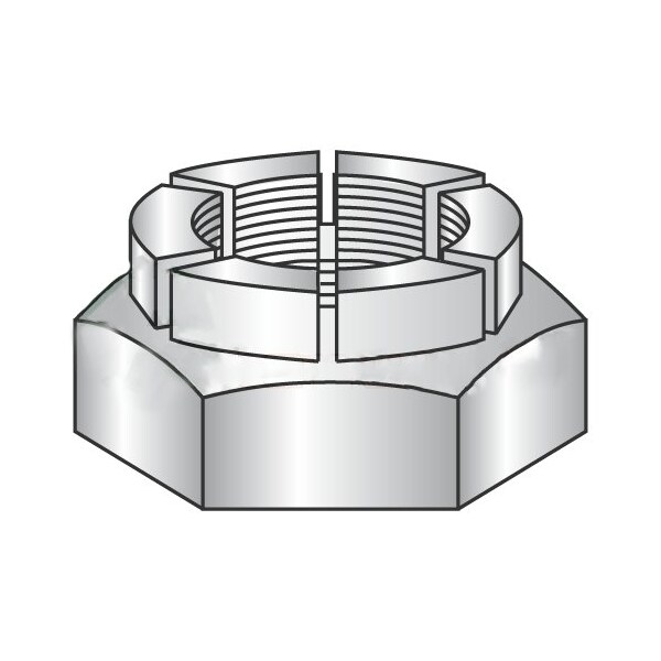 Newport Fasteners Lock Nut, 1"-8, Steel, Cadmium Plated, 25 PK NB217240P-25 - main